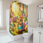 Rideaux De Douche Bébés dragons (En situation)