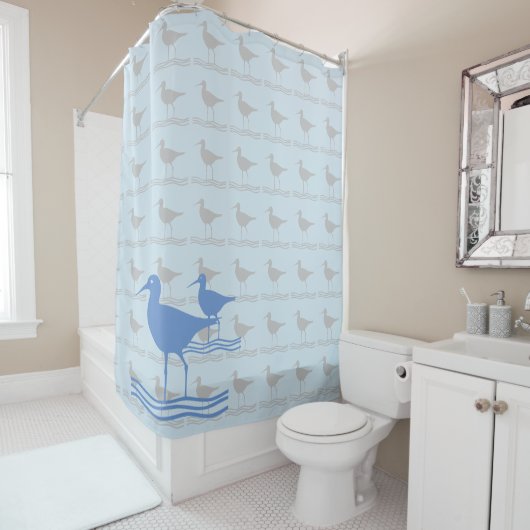 Rideaux De Douche Bécasseau à oiseaux de mer (En situation)