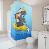 Rideaux De Douche Bécastre de miel en kayak (En situation)