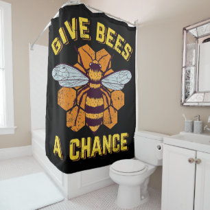 Rideaux De Douche Bee Beekeeper Design Bee Gifts, I Loe Bee Honey