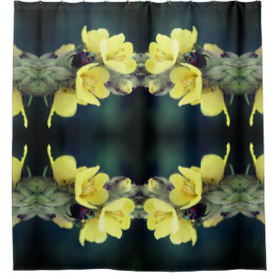 Rideaux De Douche Beetle sur Wild Mullein Flower Abstrait