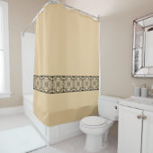 Rideaux De Douche Beige Avec Accentuation (En situation)