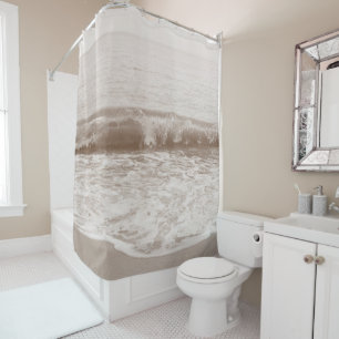 Rideaux De Douche Beige doux Océan Atlantique Blisses 2 #océan #art