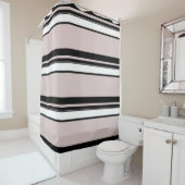 Rideaux De Douche Beige Rose Blanc Noir Gris Classé (En situation)