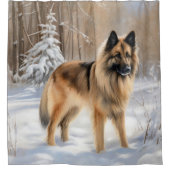 Rideaux De Douche Belge Tervuren Laissons neiger Noël (Devant)