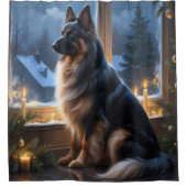 Rideaux De Douche Belgian Shepherd With Christmas Lights Holiday (Devant)