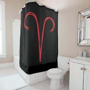 Rideaux De Douche BÉLIER Le Bélier Signe du Feu de la Brosse Rouge A