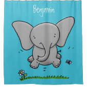 Rideaux De Douche Belle adorable dessin d'éléphant bébé (Devant)