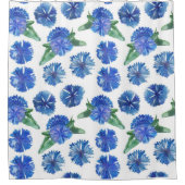Rideaux De Douche Belle aquarelle bleu cornfleurs (Devant)