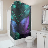 Rideaux De Douche Belle aquarelle Foliage tropical (En situation)