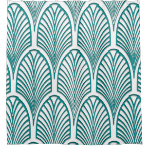 Rideaux De Douche Belle, Art déco, nouveau, modèle, turquoise, bla