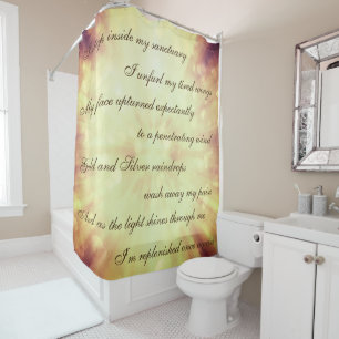 Rideaux De Douche Belle Brown / Nettoyage de l'or Design mantra