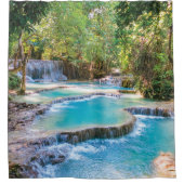 Rideaux De Douche Belle Cascade naturelle petite forêt (Devant)