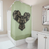 Rideaux De Douche Belle Chouette rustique (En situation)