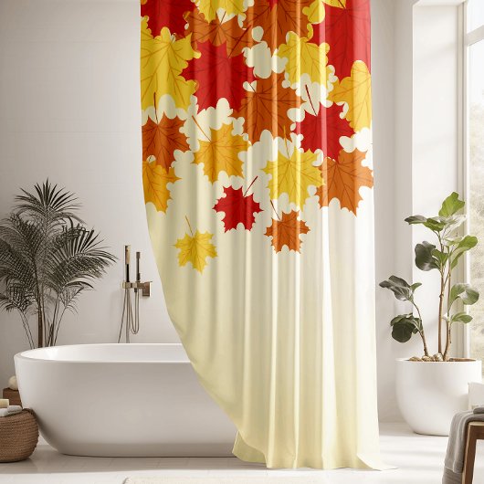 Rideaux De Douche Belle chute Feuille automne Floral