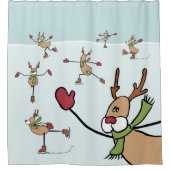 Rideaux De Douche Belle Dancing Reindee - Noël (Devant)