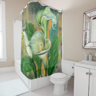 Rideaux De Douche Belle Fleur de Calla Lily - Dessin d'art