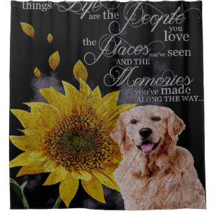 Rideaux De Douche belle fleur Golden Retriever