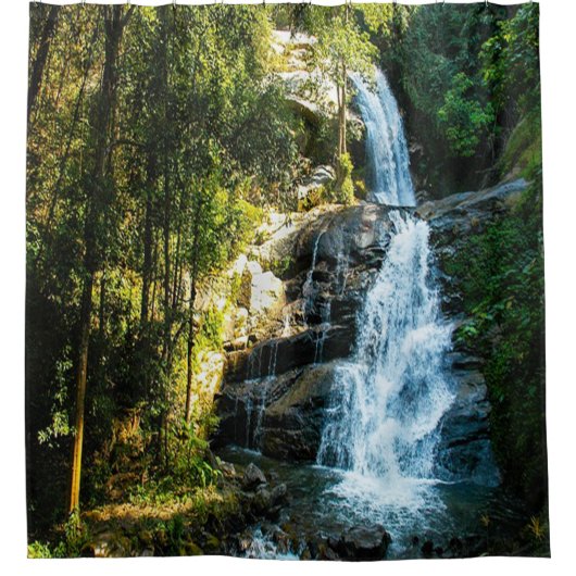 Rideaux De Douche Belle image de cascade, campagne (Devant)