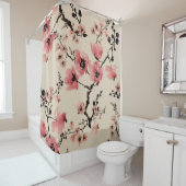 Rideaux De Douche Belle impression de fleurs d'aquarelle. St (En situation)