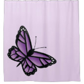 Rideaux De Douche Belle Papillon Violet (Devant)