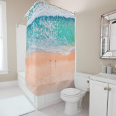 Rideaux De Douche Belle plage de mer (En situation)