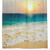 Rideaux De Douche Belle plage d'été coucher de soleil (Devant)