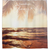 Rideaux De Douche Belle plage d'or hawaïenne (Devant)