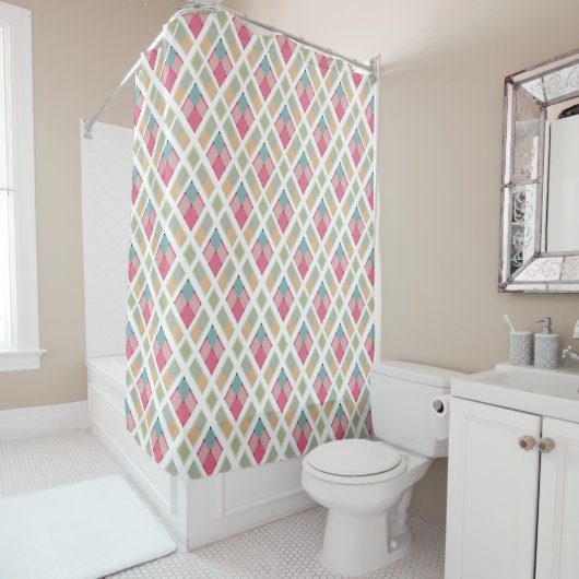 Rideaux De Douche Belle, plaid (En situation)