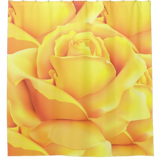 Rideaux De Douche Belle rose jaune (Devant)