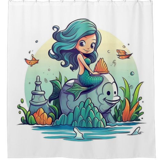 Rideaux De Douche Belle sirène (Devant)