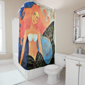 Rideaux De Douche Belle Sirène d'art Abstrait (En situation)