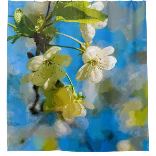 Rideaux De Douche Belles fleurs de cerisiers (Devant)