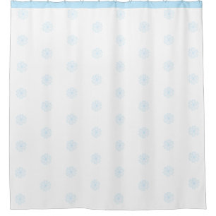 Rideaux De Douche Belles fleurs en forme de cœur bleu clair sur fond