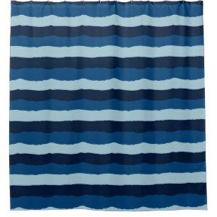 Rideaux De Douche Belles nuances de Bleu en Grandes Grandes Bandes B
