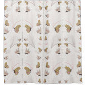 Rideaux De Douche Belles papillons d'or (Devant)