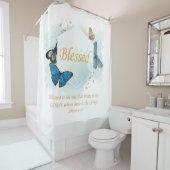 Rideaux De Douche Béni - Foi chrétienne des femmes Verse papillon pa (En situation)