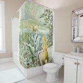 Rideaux De Douche "Benjamin Bunny Watches Farmer Brown" par Beatrix  (En situation)