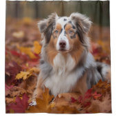 Rideaux De Douche Berger australien en automne Leaves automne Inspir (Devant)