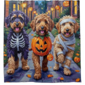 Rideaux De Douche Bernedoodle Dogs Trick or Treating in Halloween Co (Devant)