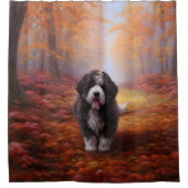 Rideaux De Douche Bernedoodle en automne Leaves automne Inspire (Devant)
