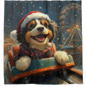 Rideaux De Douche Bernedoodle Roller Dessous de verre Noël (Devant)