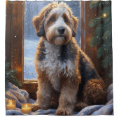 Rideaux De Douche bernedoodle With Christmas Lights Holiday (Devant)