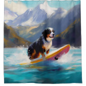 Rideaux De Douche Bernese Mountain Beach Surf Paining (Devant)