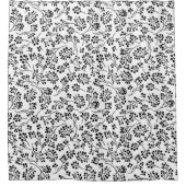 Rideaux De Douche Berries modernes d'hiver noir et blanc (Devant)