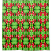 Rideaux De Douche Berries Rouges À La Raindrops Nature Abstraite (Devant)