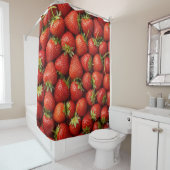 Rideaux De Douche Berry Bliss: Seamless Strawberry Pattern (En situation)