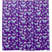 Rideaux De Douche Beurre d'Iridescente sur violet (Devant)
