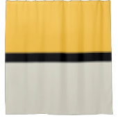 Rideaux De Douche Beurre moderne Jaune Argent Bleu Gris Noir Gris (Devant)