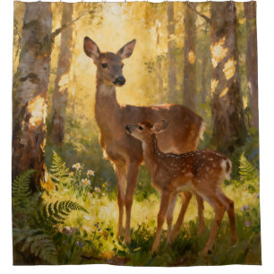Rideaux De Douche Biche et faon
